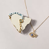 Golden Celestial Guardian Charm Necklace