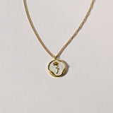 Golden Rose Floral Charm Necklace