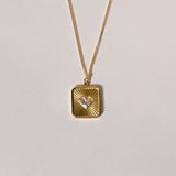 Regal Gold Diamond Medallion Necklace