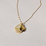 Golden Tide Seashell Pendant
