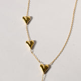 Triad of Love Gold Pendant Necklace