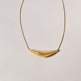 Serpentine Arc Gold Bar Necklace
