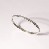Dazzling Horizon Silver Plated Bang Bracelet