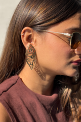 Golden Elegance Butterfly Studs