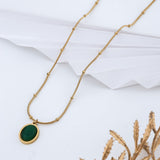 Gilded Stone Delight Charm Neckless