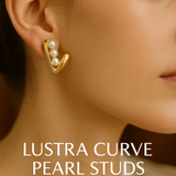 Lustra Curve Pearl Studs