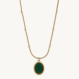 Gilded Stone Delight Charm Neckless