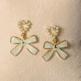 Exquisite Bow Pearl Earrings