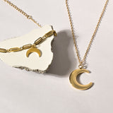 Moonlit Gold Adornment Stainless Steel Necklace
