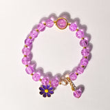 Violet Charm Crystal Symphony Bloom Bracelet