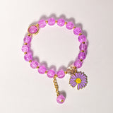 Violet Charm Crystal Symphony Bloom Bracelet