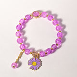 Violet Charm Crystal Symphony Bloom Bracelet