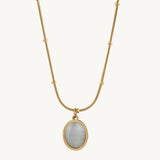 Gilded Stone Delight Charm Neckless