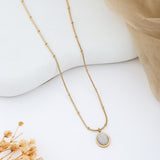 Gilded Stone Delight Charm Neckless