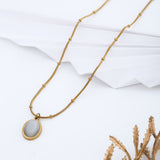 Gilded Stone Delight Charm Neckless