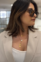 Floral Radiance Petal Charm Necklace