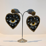 Heart of the Divine: Navratri Elegance Earrings