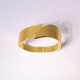 18k gold plated stainless steel gold cuff bracelet