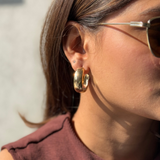 Luxe Aura Golden Elegance Hoops