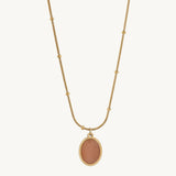 Gilded Stone Delight Charm Neckless