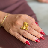 Golden Bow Delight Ring