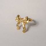 Gilded Bow Charm Ring
