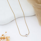 Crystal Enchantment in Gold Neckless