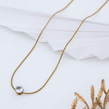 Crystal Enchantment in Gold Neckless