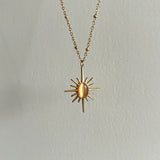 Dazzling Solar Gem Pendant Neckless