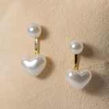 Pearl Enchantment Heart Earrings