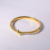 Golden Oasis Gem 18k Plated Snake Bracelet