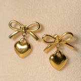 Golden Bow Adoration Earrings