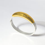 Golden Curves Silver Elegance Two Tone Bangle