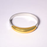Golden Curves Silver Elegance Two Tone Bangle