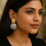 Glam Dial Dual-Tone Studs