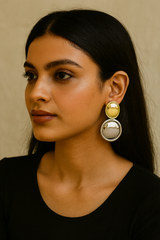 Glam Dial Dual-Tone Studs