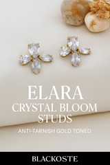 Elara Crystal Bloom Studs