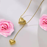 Golden Affection Duo Heart Neckless