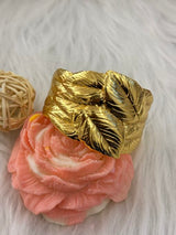 Flyonce Leaf Hinged Bangle Bracelet