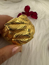 Flyonce Leaf Hinged Bangle Bracelet