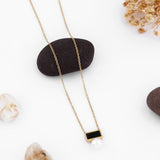 Noir Elegance Pearl Pendant