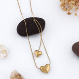 Golden Affection Duo Heart Neckless