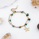 2 in 1 Starfish Charm Bracelet & Anklet