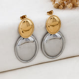 Glam Dial Dual-Tone Studs