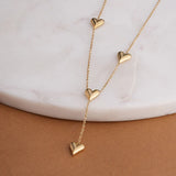 Golden Affection Trio Necklace