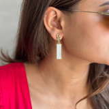 Timeless Allure Gold and Mother of Pearl Earrings