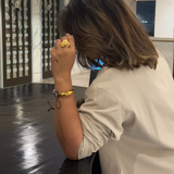 Golden Curves Silver Elegance Two Tone Bangle