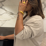 Golden Curves Silver Elegance Two Tone Bangle