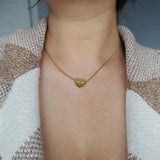 Golden Affection 11:11 Heart Necklace