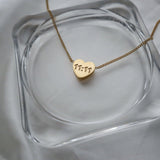 Golden Affection 11:11 Heart Necklace
